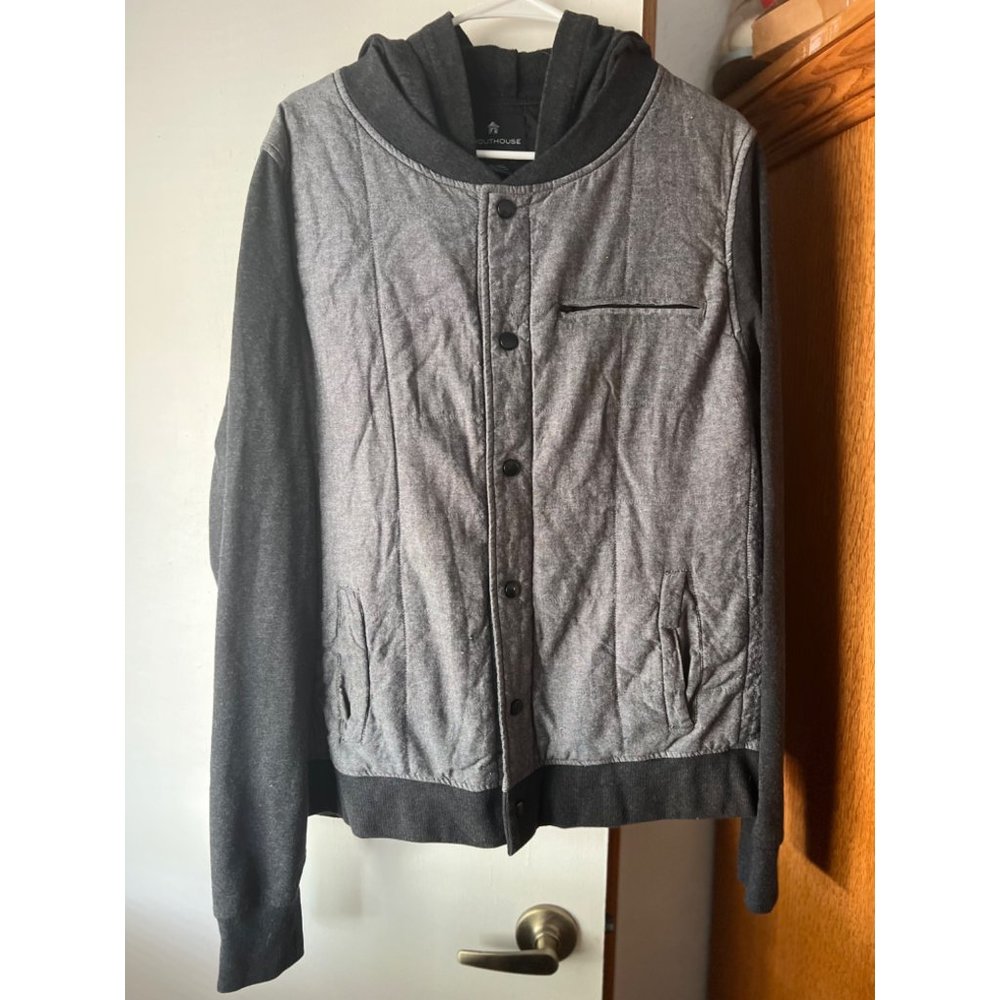 SouthHouse Brand Size L Hoodie Snapped Jacket
